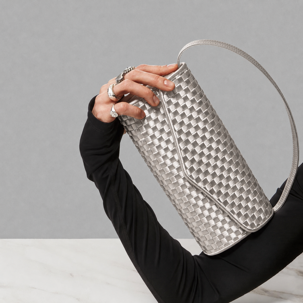 The Signature Collection Handbag - Platinum